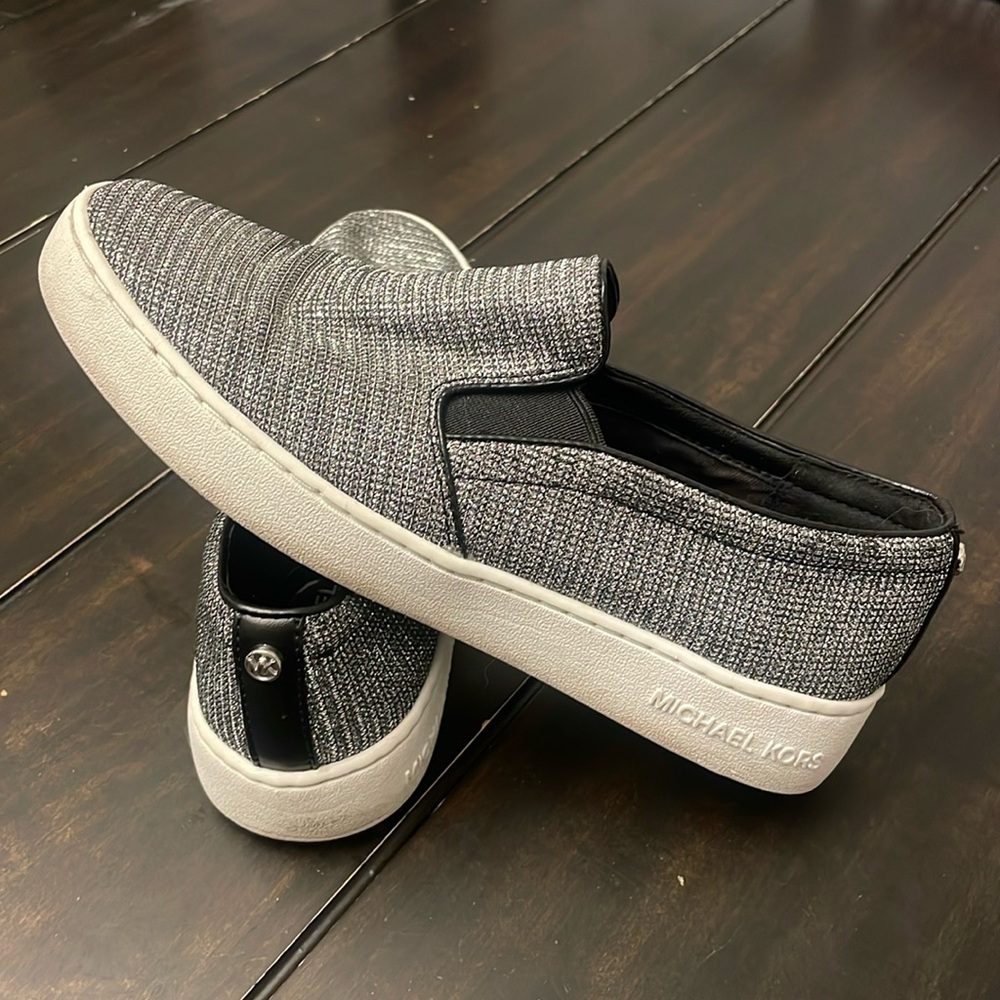 Michael Kors Women’s Black and Silver Flats